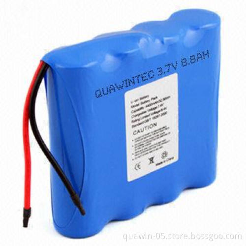 18650 3.7V/8.8Ah Li-ion Battery Pack, 2A